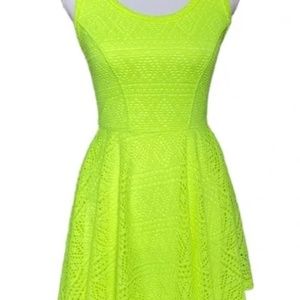 Express Mid-length Neon Yellow Dress